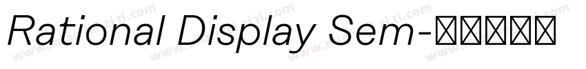 Rational Display Sem字体转换